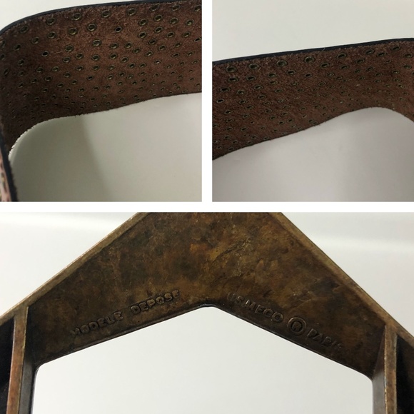 Tons sur Cuir Brown SuedeLeather Crystal Stud Belt main image 5